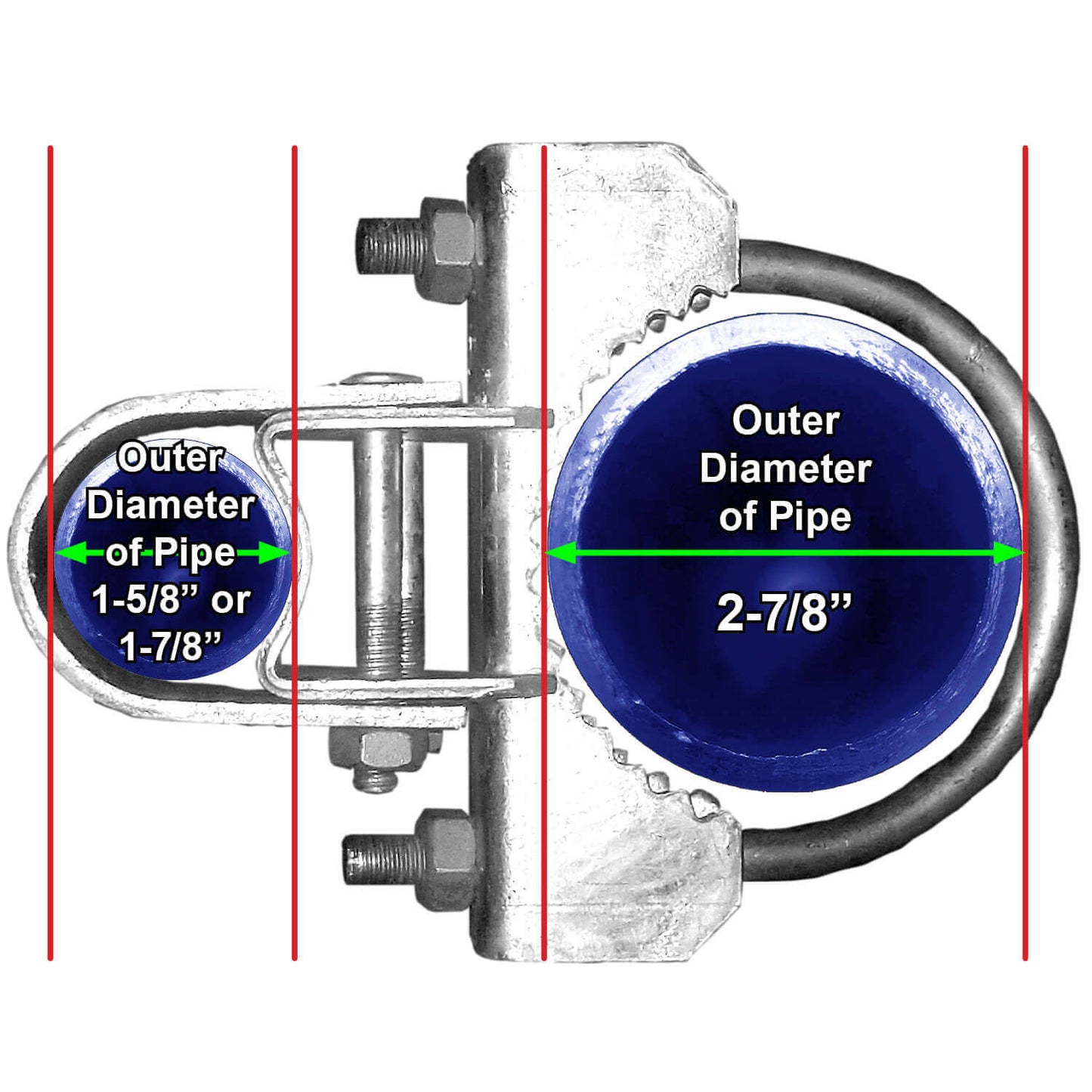 BULL DOG GATE HINGE - Commercial Heavy Duty - Chain Link Fence Gate Hinge