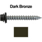 #14 x 2" Metal ROOFING SCREWS - Hex Washer Head - Self starting/self tapping - EPDM washer. Colored head.