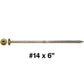 #14 Construction Lag Screws - Exterior Coated Torx/Star Drive Heavy Duty Structural Lag With Modified Truss Washer Head