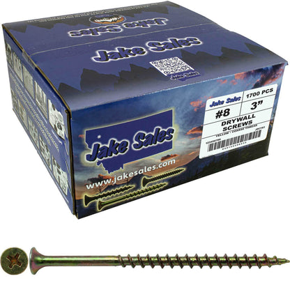 Yellow Zinc Coarse Thread Drywall, Gypsum board, Sheetrock, Plasterboard Screws. Use for all purpose wood screws