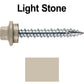 10 x 1-1/2" - STAINLESS HEX / ZINC Sheet Metal Roof Screw. Self starting metal to wood siding screws. EPDM washer. Colored head.