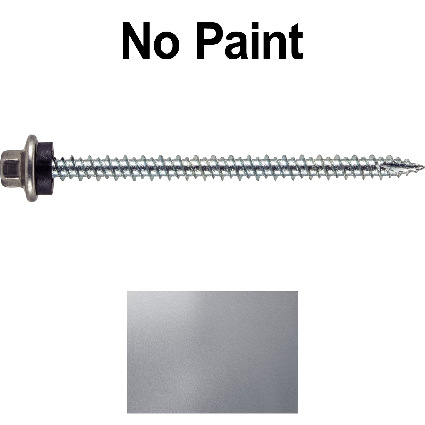 10 x 3” - STAINLESS HEX / ZINC Sheet Metal Roof Screw. Self starting metal to wood siding screws. EPDM washer. Colored head.