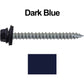 #14  x 2-1/2" Metal ROOFING SCREWS - Hex Washer Head - Self starting/self tapping - EPDM washer. Colored head.