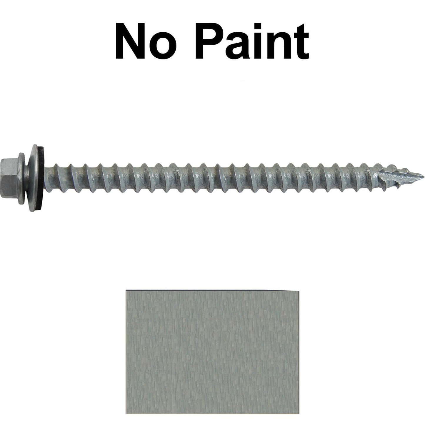 #14 x 3" Metal ROOFING SCREWS - Hex Washer Head - Self starting/self tapping - EPDM washer. Colored head.