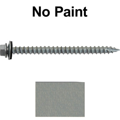 #14 x 3" Metal ROOFING SCREWS - Hex Washer Head - Self starting/self tapping - EPDM washer. Colored head.