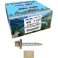 12 x 1-1/2" Stainless Steel Metal Roofing Screw - Hex Washer Head - Self starting/self tapping - EPDM washer. Colored head.