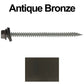 #9 x 3" Stainless Steel Metal Roofing Screws - Hex Washer Head - Self starting/self tapping - EPDM washer. Colored head.
