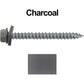 #14  x 2-1/2" Metal ROOFING SCREWS - Hex Washer Head - Self starting/self tapping - EPDM washer. Colored head.