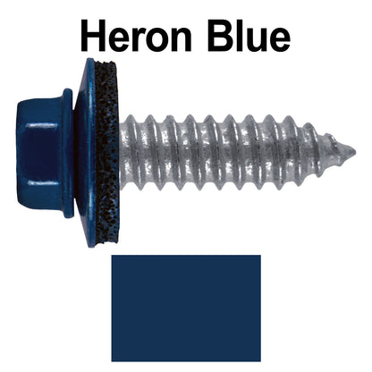 17 x 1"  Metal Roofing Screws - Metal Panel to Metal Purlins and Recovery Screws - Hex Washer Head - EPDM washer.
