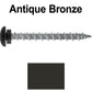 10 x 2" LOW PROFILE Star Head Roofing Screws - HI-LO Thread - Metal To Wood - T25 Torx Drive Head - EPDM washer.