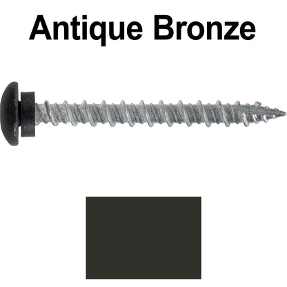 10 x 2" LOW PROFILE Star Head Roofing Screws - HI-LO Thread - Metal To Wood - T25 Torx Drive Head - EPDM washer.