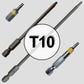 T10 (T-10) Torx/Star Driver Bit - Color Coded Torx/Star Drive Bit for Screws and Fasteners Requiring T10 (T-10) Size Bits