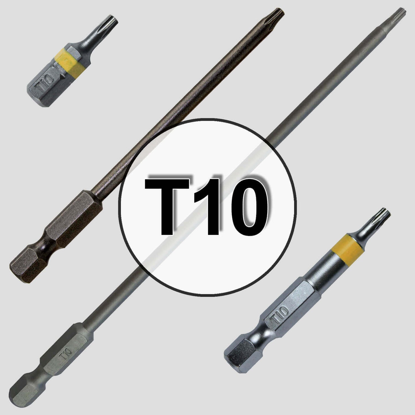 T10 (T-10) Torx/Star Driver Bit - Color Coded Torx/Star Drive Bit for Screws and Fasteners Requiring T10 (T-10) Size Bits