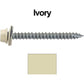#14  x 2-1/2" Metal ROOFING SCREWS - Hex Washer Head - Self starting/self tapping - EPDM washer. Colored head.