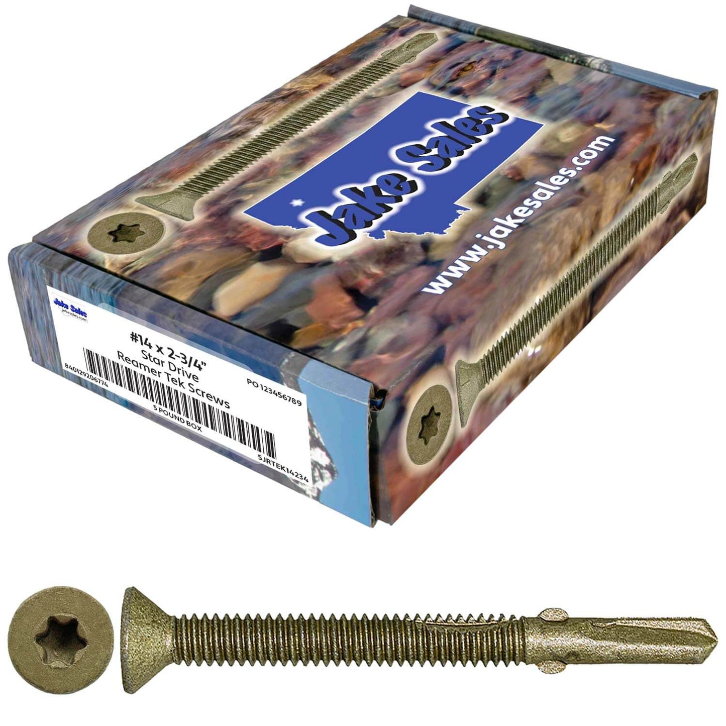 Reamer Tek Torx/Star Head Self-Drilling Wood to Metal Screws - for Flatbeds, Trailers or Fastening Wood to Steel