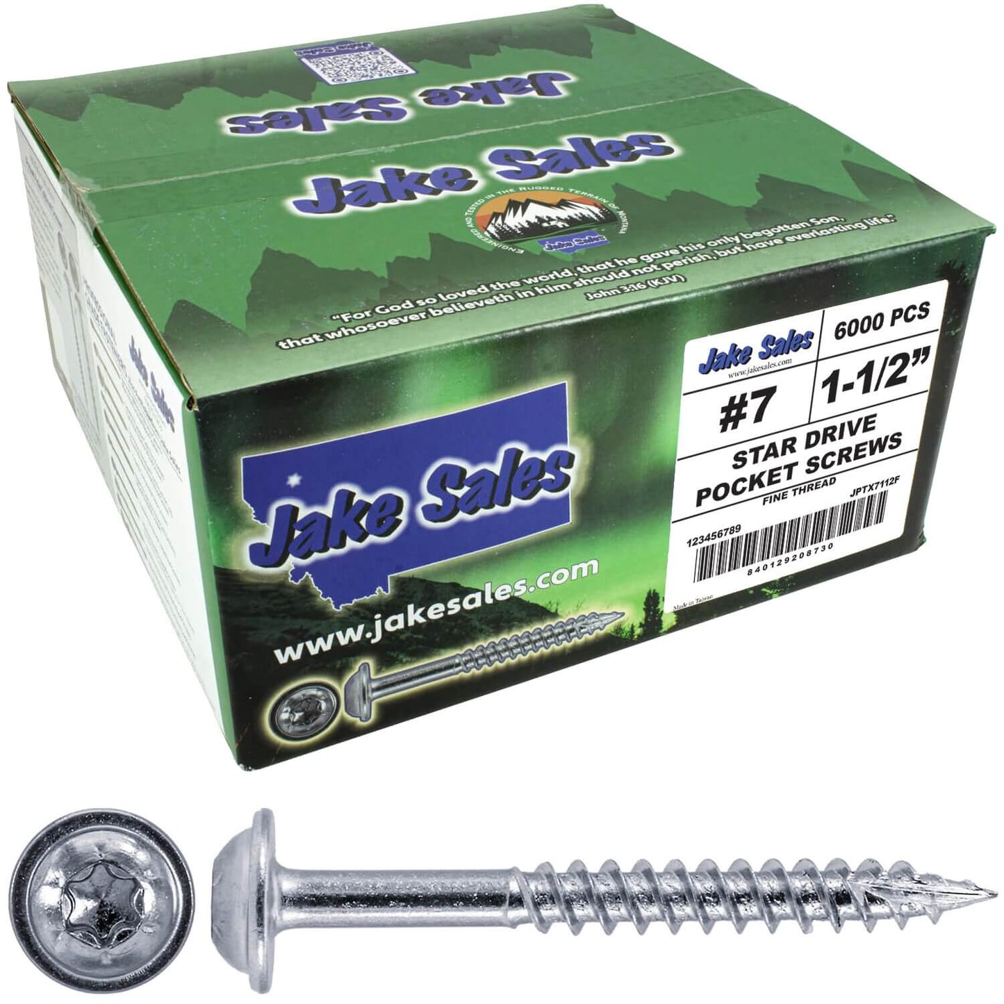 #7 Pocket Hole Torx/Star Head Screws FINE Thread - - Torx/Star Drive Pocket Hole Screws for Cabinetry & Furniture  - T-20 Torx Screw Head