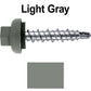 10 X 1" Zinc Aluminum Cap MINI-DRILLER Roofing Screws HI-LO THREAD Zinc Plated Carbon Steel Shank - EPDM Washer - Colored head