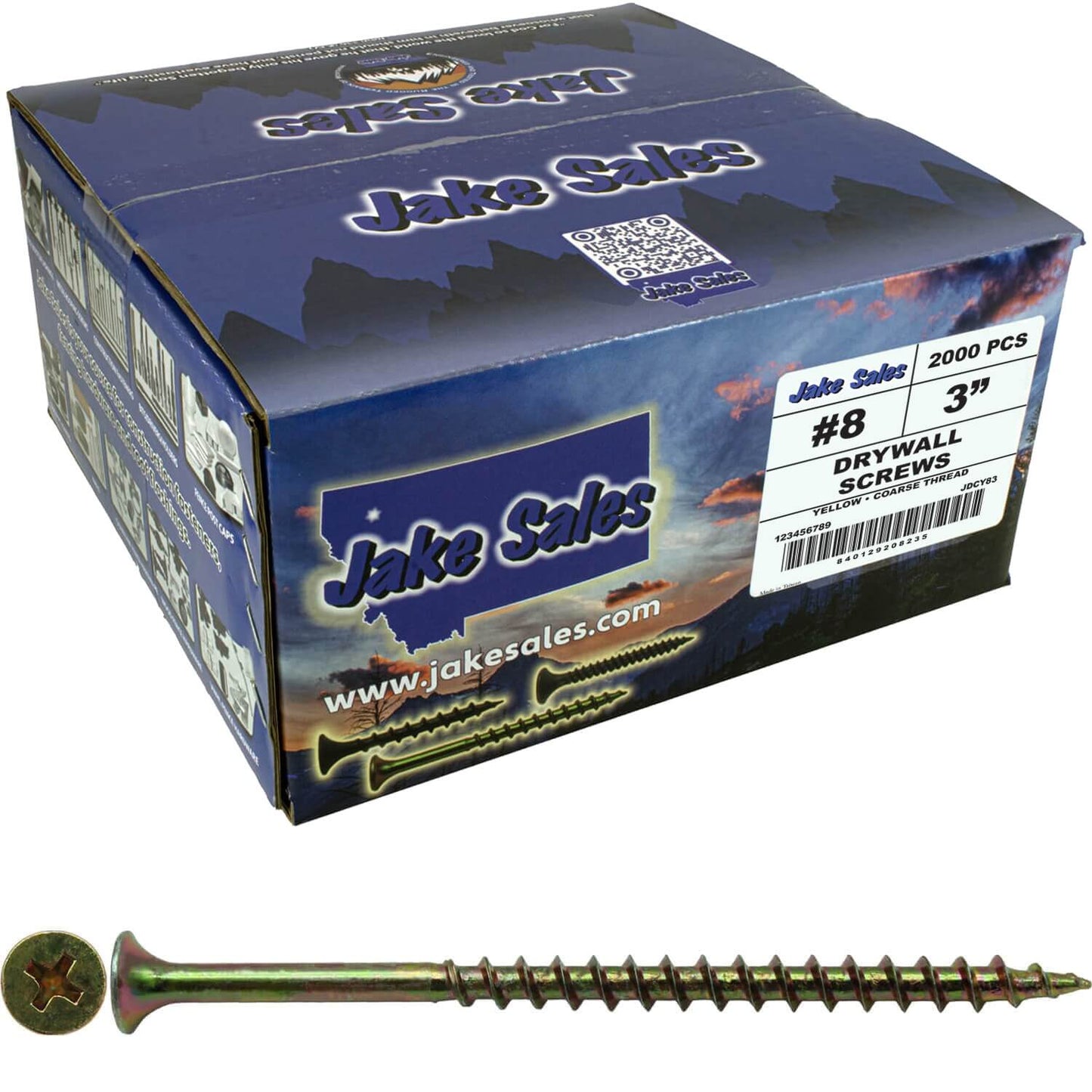 Yellow Zinc Coarse Thread Drywall, Gypsum board, Sheetrock, Plasterboard Screws. Use for all purpose wood screws