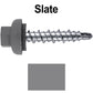 10 X 1" Zinc Aluminum Cap MINI-DRILLER Roofing Screws HI-LO THREAD Zinc Plated Carbon Steel Shank - EPDM Washer - Colored head