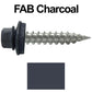 #9 x 1" Stainless Steel Metal Roofing Screws - Hex Washer Head - Self-Piercing (SP) tip metal to wood siding screws. EPDM washer. Colored head.