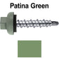 10 X 1" Zinc Aluminum Cap MINI-DRILLER Roofing Screws HI-LO THREAD Zinc Plated Carbon Steel Shank - EPDM Washer - Colored head