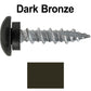 10 X 1" - LOW PROFILE Star Head Roofing Screws - HI-LO Thread - Metal To Wood - T25 Torx Drive Head - EPDM washer.