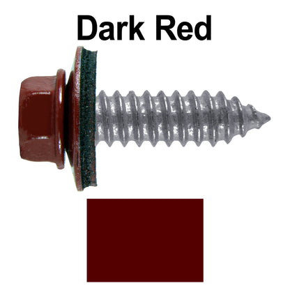 17 x 1"  Metal Roofing Screws - Metal Panel to Metal Purlins and Recovery Screws - Hex Washer Head - EPDM washer.