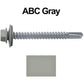 #12 x 2" Metal to Metal Type #3 Metal Roofing Screws - Hex Head Drill Point - 9/16" EPDM Washer.