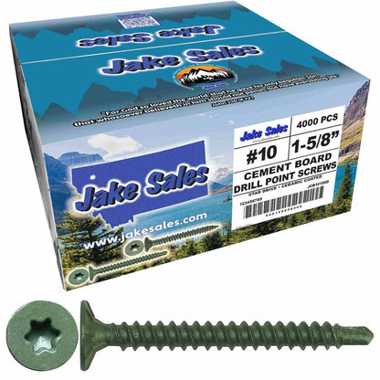 #10 Cement Board Torx/Star Head Screws DRILL POINT for Fastening Cement Backer Board/Cement Board/Tile Board - Torx/Star - T-25 Torx Head