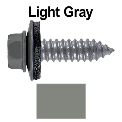 17 x 1"  Metal Roofing Screws - Metal Panel to Metal Purlins and Recovery Screws - Hex Washer Head - EPDM washer.