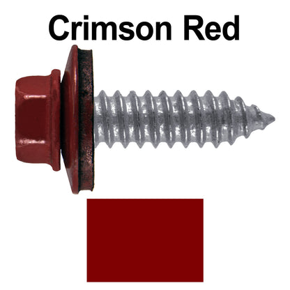 17 x 1"  Metal Roofing Screws - Metal Panel to Metal Purlins and Recovery Screws - Hex Washer Head - EPDM washer.
