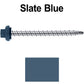 10 X 2-1/2" Zinc Aluminum Cap MINI-DRILLER Roofing Screws HI-LO THREAD Zinc Plated Carbon Steel Shank - EPDM Washer - Colored head