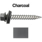 12 x 1-1/2" Stainless Steel Metal Roofing Screw - Hex Washer Head - Self starting/self tapping - EPDM washer. Colored head.