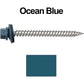12 x 2-1/2" Stainless Steel Metal Roofing Screw - Hex Washer Head - Self starting/self tapping - EPDM washer. Colored head.
