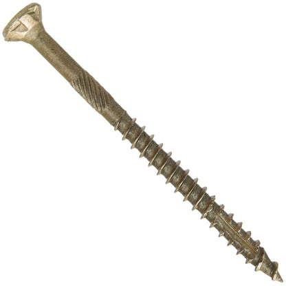 #9 x 1-1/2" - 3-1/8" Bronze Exterior Coated Wood Screw Torx/Star Drive Head - Multipurpose Exterior Coated Torx/Star Drive Wood Screws