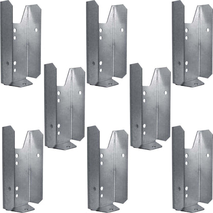Wood Fence Rail Bracket For 2x4 Dimensional Lumber. Galvanized Steel to Resist Rusting