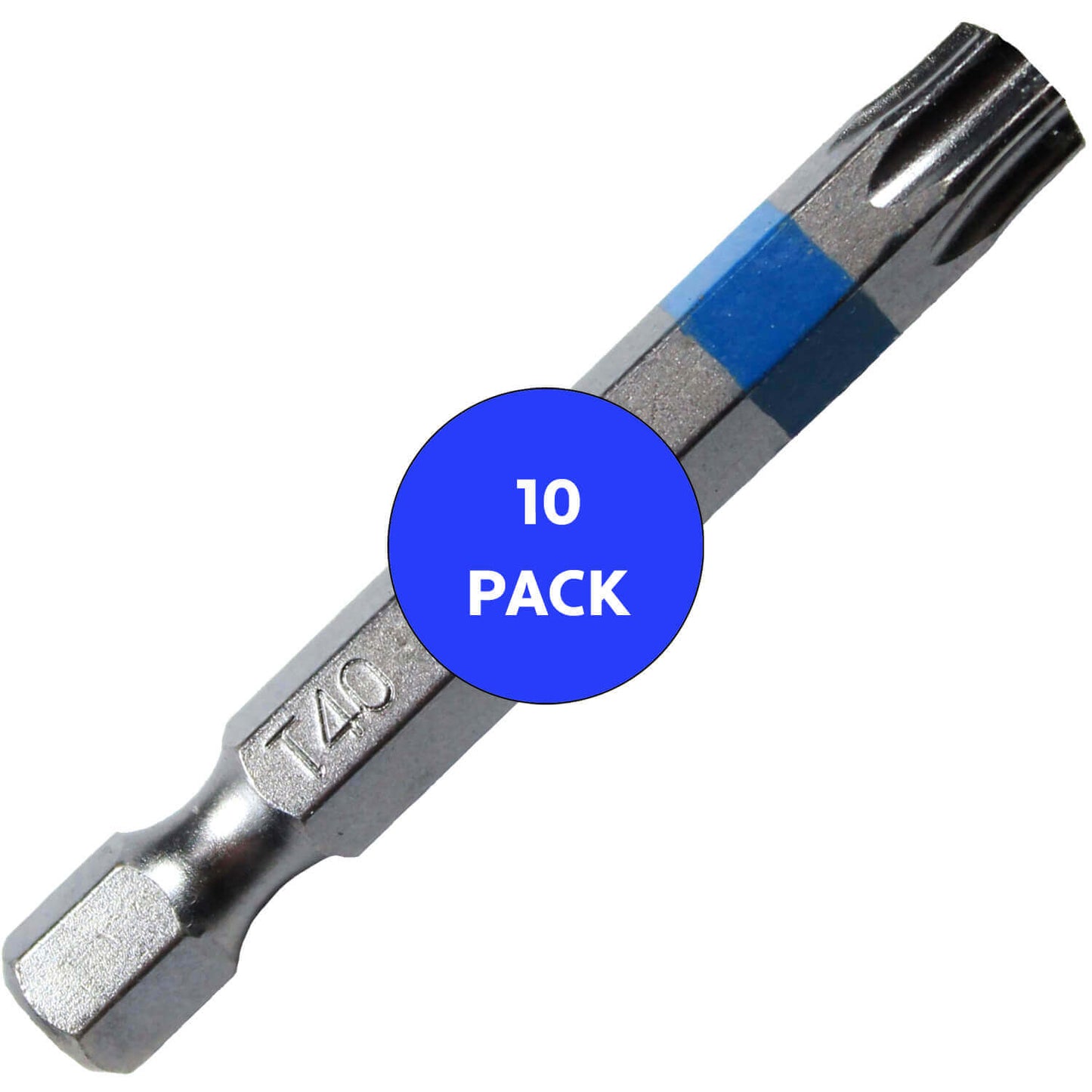 T40 (T-40) Torx/Star Driver Bit - Color Coded T40 Torx/Star Drive Bit for Screws and Fasteners Requiring T40 (T-40) Size Bits