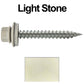 #9 x 1-1/2" Stainless Steel Metal Roofing Screws - Hex Washer Head - Self-Piercing (SP) tip metal to wood siding screws. EPDM washer. Colored head.