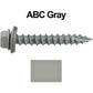 #14 x 1-1/2" Metal ROOFING SCREWS - Hex Washer Head - Self starting/self tapping - EPDM washer. Colored head.
