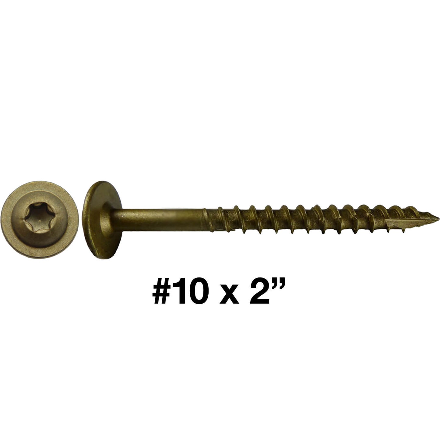 #10 Round Washer (Modified Truss) Head Screw Torx/Star Drive Head Wood Screw, Multipurpose Wood Screws for Construction, Cabinets and Furniture.