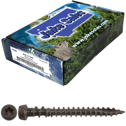 #10 x 1-3/4" Colored Composite Decking Wood Screws with Torx/Star Drive Head (T20 Bit), Exterior Coated, Compatible with Pressure Treated and ACQ Lumber
