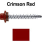 #10 x 1-1/2" Stainless Steel Mini Driller Sheet Metal Roofing Screw - Hex Washer Cap - Self starting metal to wood siding screws - EPDM washer. Colored head.