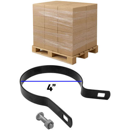 Tension Bands for Chain Link Fence -  BLACK Powder Coated Chain Link Tension Band