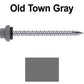 10 X 2-1/2" HI-LO Zinc Aluminum Cap Metal Roofing Screws - Hex Washer Head - Self starting/self tapping - EPDM washer. Colored head.