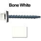 10 x 2" - Mini Driller Sheet Metal Roofing Screw - Hex Washer Head -  Self starting metal to wood siding screws. EPDM washer. Colored head.