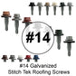 #14 x 7/8" Stitch Tek Metal to Metal Type #1 Roofing Screws - Hex Washer Head - Drill Point - 9/16" EPDM washer.