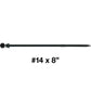 #14 Heavy-Duty Black Timber, Log & Structural Wood Screws - Exterior Coated - Use for Fastening Ledger Boards, Large Timbers, Logs and more.