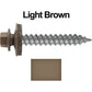 12 x 1-1/2"  Metal ROOFING SCREWS - Hex Washer Head - Self starting/self tapping - EPDM washer. Colored head.
