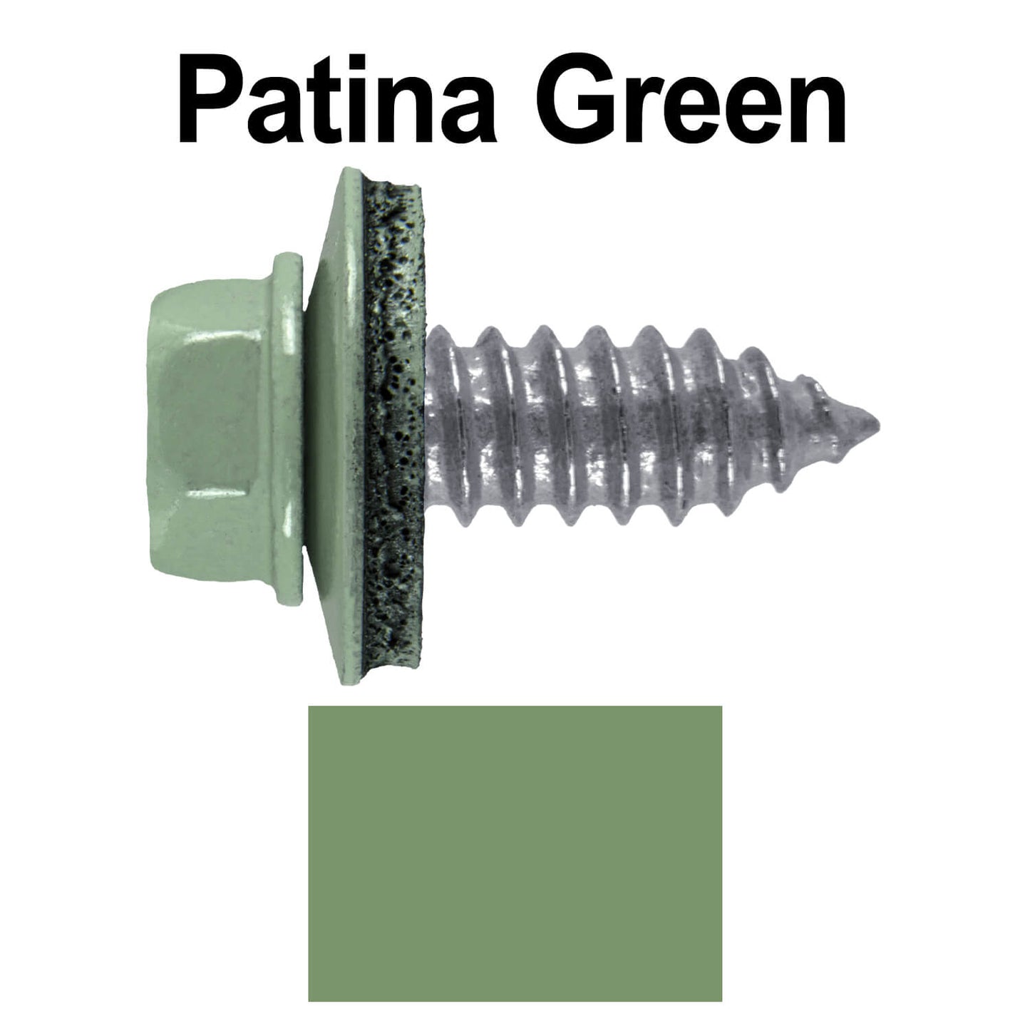 17 x 3/4" Metal Roofing Screws - Metal Panel to Metal Purlins and Recovery Screws - Hex Washer Head - EPDM washer.