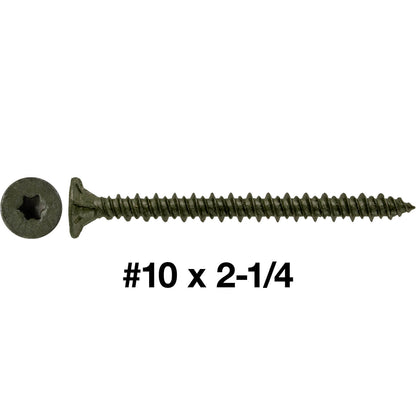 #10 Cement Board Torx/Star Head Screws SHARP POINT for Fastening Cement Backer Board/Cement Board/Tile Board - Torx/Star - T-25 Torx Head